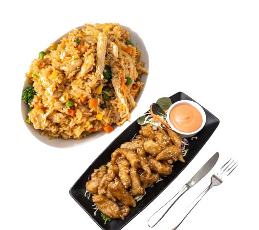 Thai fried rice and starter transparent sample